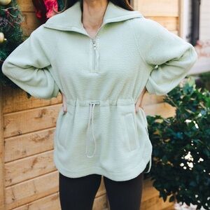 Varley Sage Green Cinch Wait Quarter Zip